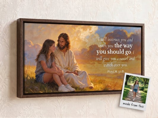 Jesus Teaching Landscape - Personalized Christian Canvas