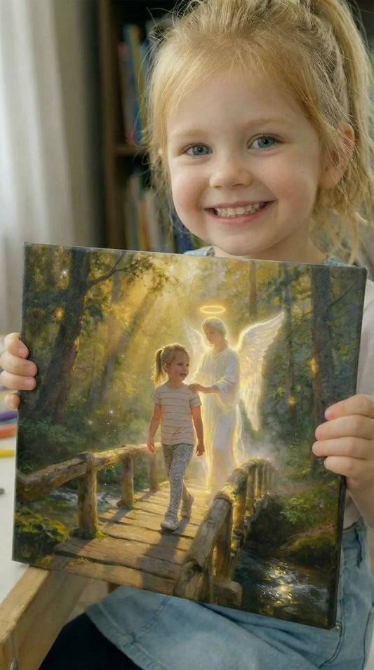 Guardian Angel Canvas with Your Child's Photo