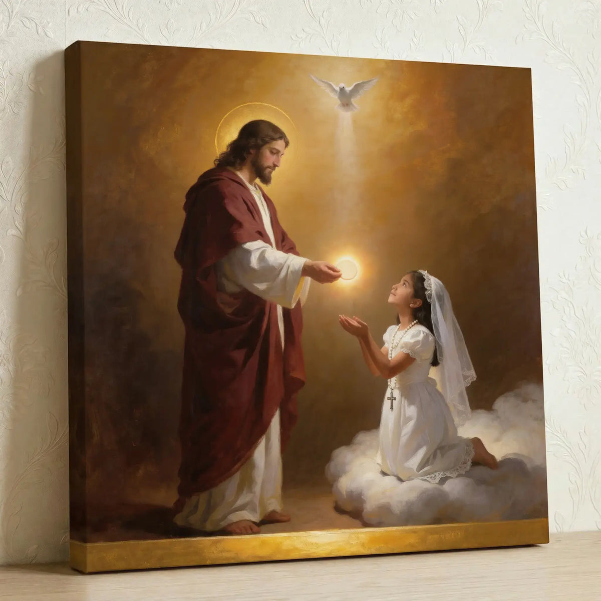 Divine Host - First Communion Personalized Canvas