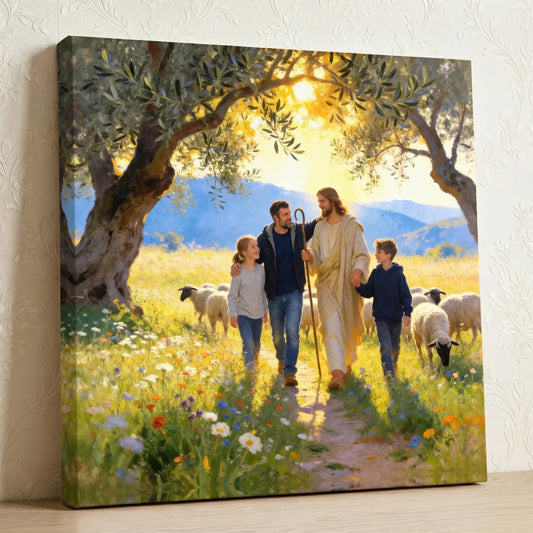 Father's Day Jesus Walk - Personalized Canvas