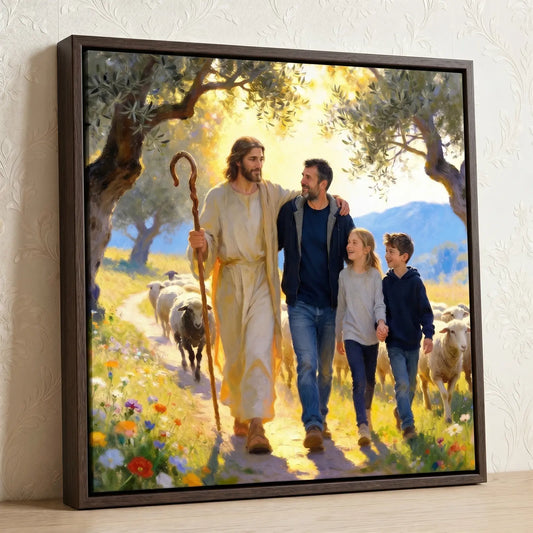 Father's Day Jesus Walk - Personalized Canvas