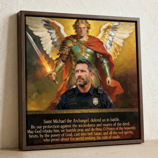 St. Michael Prayer: Personalized Police Canvas