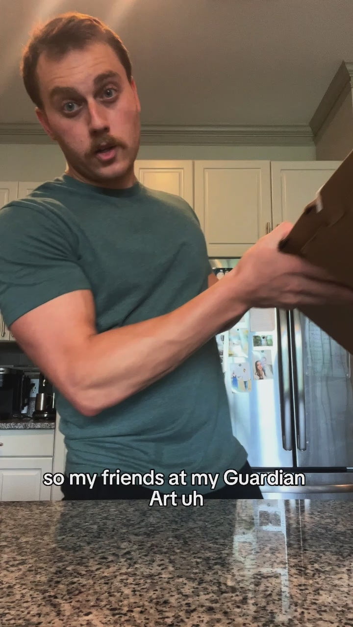 Gospel singer Matthew Cooper unboxes his personalized canvas