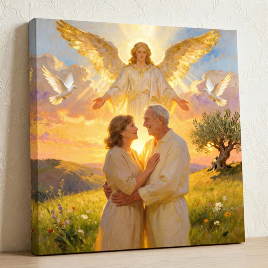 Under His Wings: Guardian Portrait for Christian Couples